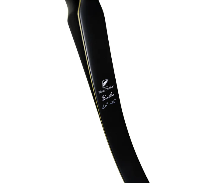 White Feather Traditional 62" One Piece Recurve Bow Vermilion - Image 3